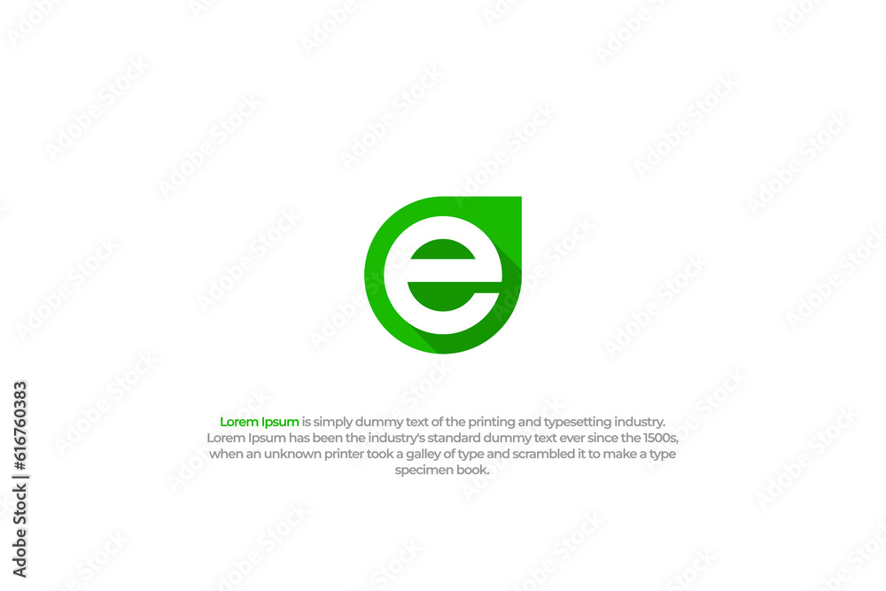 logo letter e leaf green nature echo logo letter e leaf green nature echo