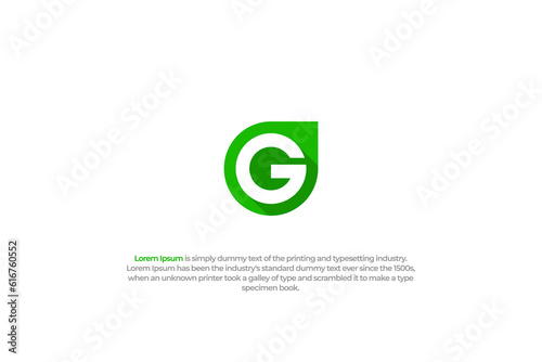 logo letter g leaf green nature