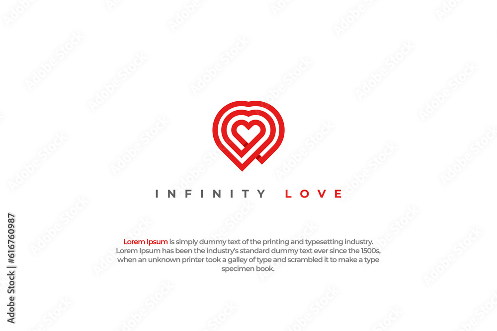 logo love infinity monogram red logo love infinity monogram red