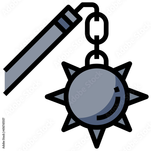 flail line icon,linear,outline,graphic,illustration