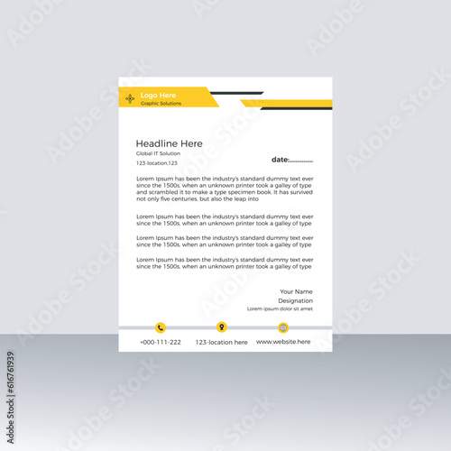 corporate letter head design template
