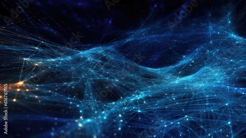 Artificial Intelligence Network in Blue Cloud - Big Data Visualization