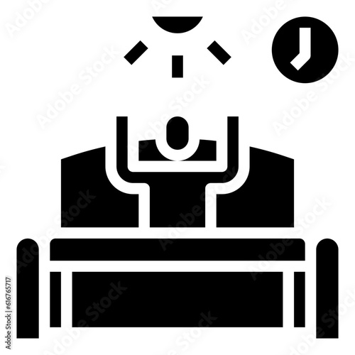 GET UP EARLY line icon,linear,outline,graphic,illustration