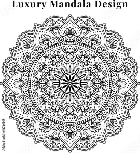 Luxury Ornamental Mandala Creative Design Template Background.