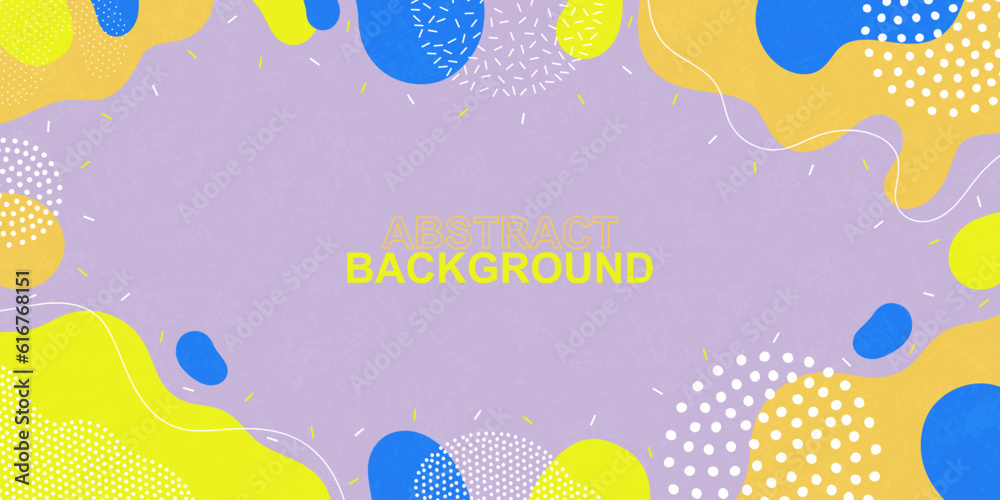 Fototapeta premium Bright background. Color wave template presentation design with color line and dots.