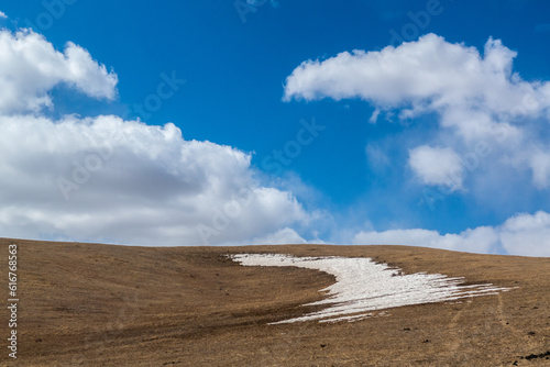 Landscape in Hustai National Park as known Khustain Nuruu National Park, Central Mongolia