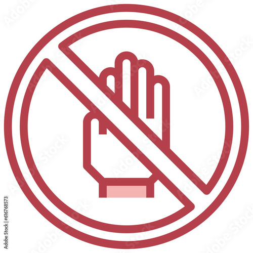 do not touch line icon,linear,outline,graphic,illustration