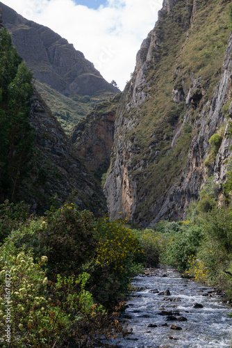 mountain river in the mountains, Huayhuash, Peru