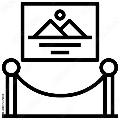 museum line icon,linear,outline,graphic,illustration
