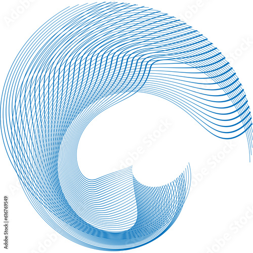 Abstract blue background with shadow. Wave element