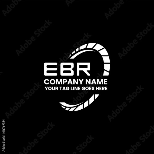 EBR letter logo creative design with vector graphic, EBR simple and modern logo. EBR luxurious alphabet design   photo