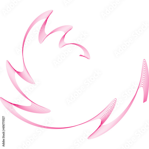 illustration of a feather. Wave element