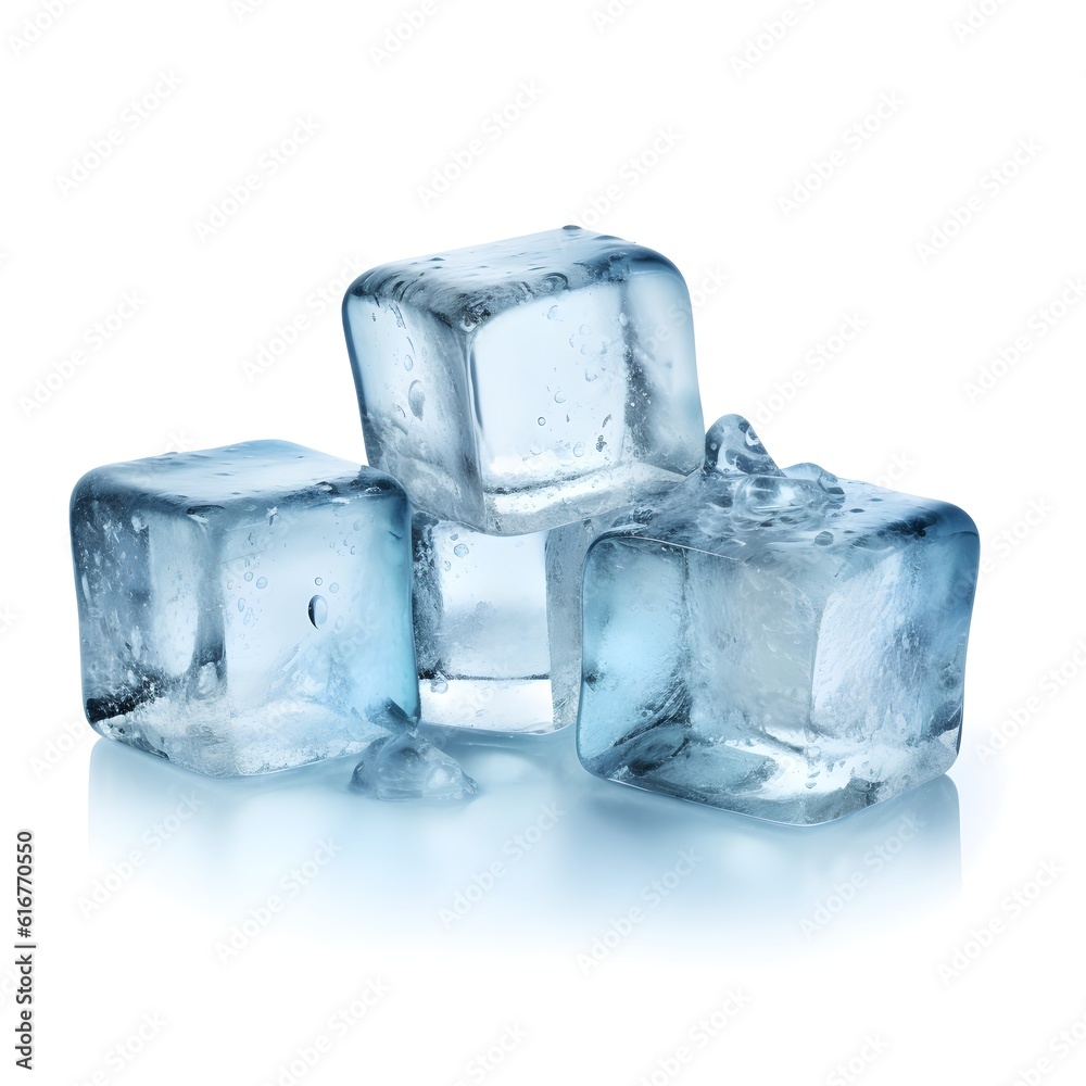 Obraz premium ice cubes isolated on white