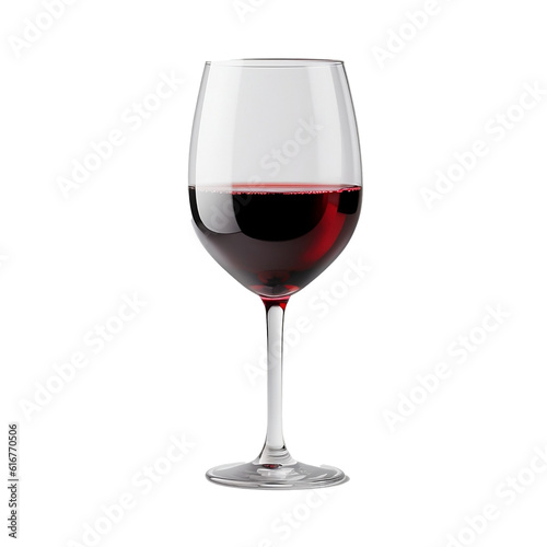 glass of red wine isolated transparent background