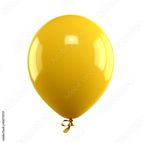 yellow balloon isolated transparent background