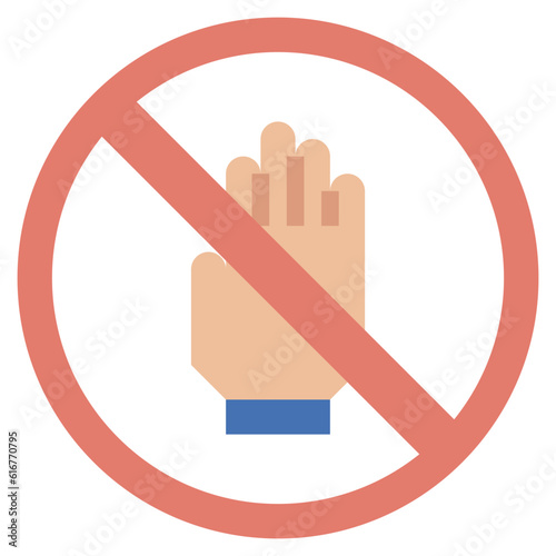 do not touch line icon,linear,outline,graphic,illustration