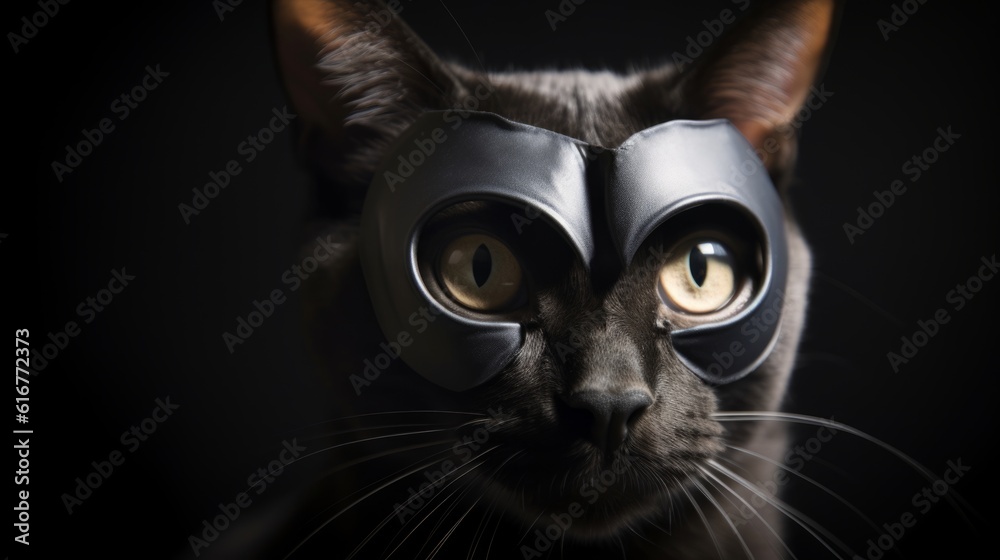 Courageous Claws: Cat in a Hero Mask Battles Injustice Courageous Claws: Cat in a Hero Mask Battles Injustice