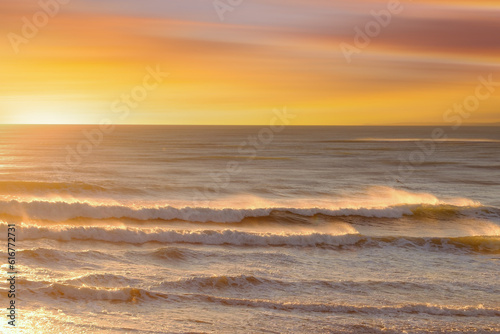 View from The Santa Monica Pier at sunset, Sea beach sunset, Los Angeles, California