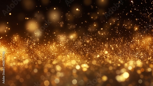 Festive abstract gold bokeh background  party  Christmas  new year  anniversary  new year wallpaper