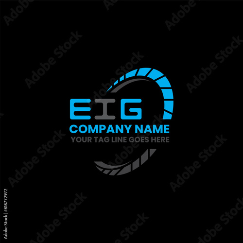 EIG letter logo creative design with vector graphic, EIG simple and modern logo. EIG luxurious alphabet design   photo