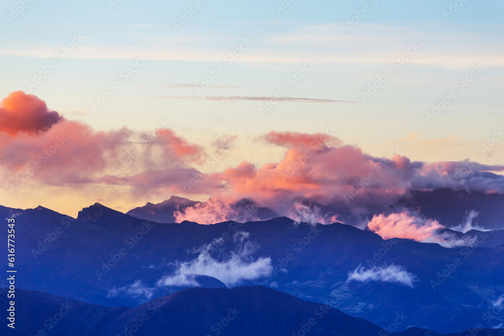 Mountains in Colombia at sunrise