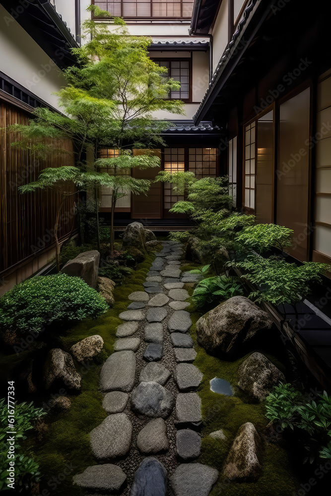 Japan Culture Home and Garden Concept: Embracing the Timeless Elegance and Tranquility of Japanese Aesthetics, Creating a Harmonious Fusion of Indoor and Outdoor Spaces