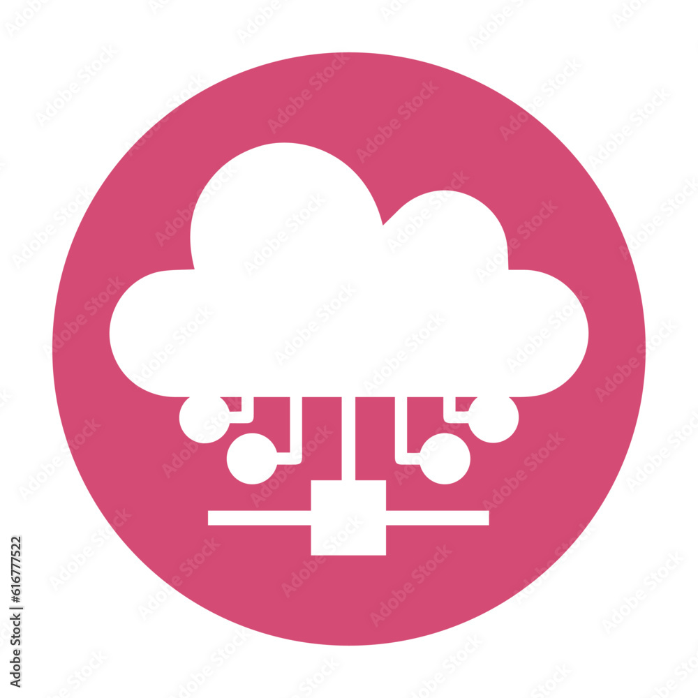 Cloud connection, cloud network, cloud computing icon Cloud connection, cloud network, cloud computing icon