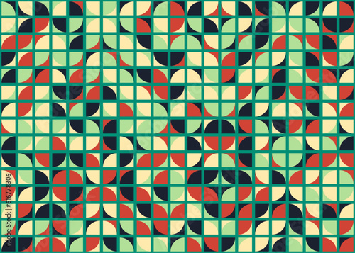 Abstract Geometric Pattern generative computational art illustration