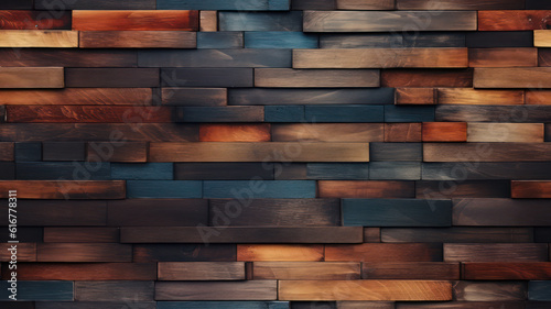 Rustic modern wooden wall with patina texture in futuristic style  AI generated