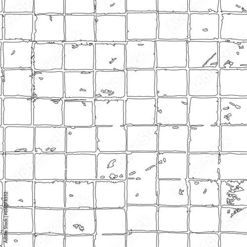 cobblestone on ground vector, Broken tiles mosaic pattern. texture interior background line art. set of graphics elements drawing for architecture and landscape design cad, cobblestone square