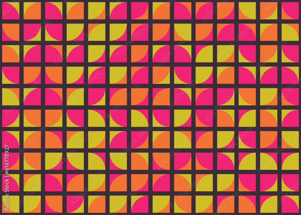 Abstract Geometric Pattern generative computational art illustration
