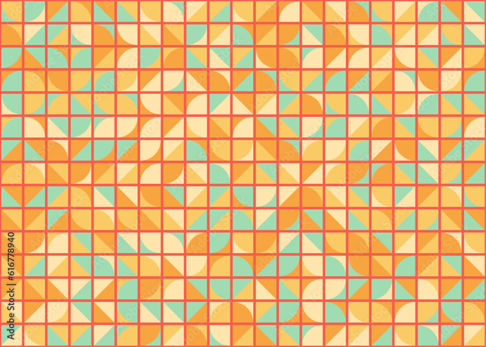 Fototapeta premium Abstract Geometric Pattern generative computational art illustration