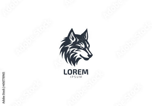 wolf logo design vector symbol graphic fox logo icon creative idea © Saim Art