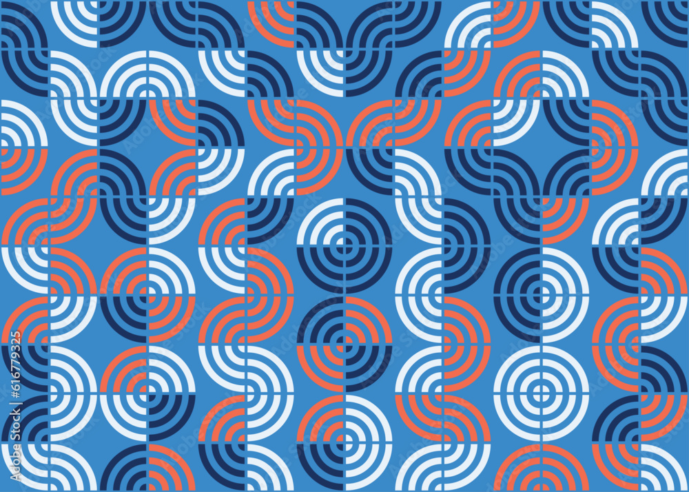 Fototapeta premium Abstract Geometric Pattern generative computational art illustration