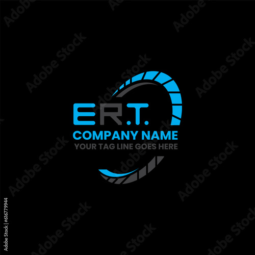 ERT letter logo creative design with vector graphic, ERT simple and modern logo. ERT luxurious alphabet design   photo