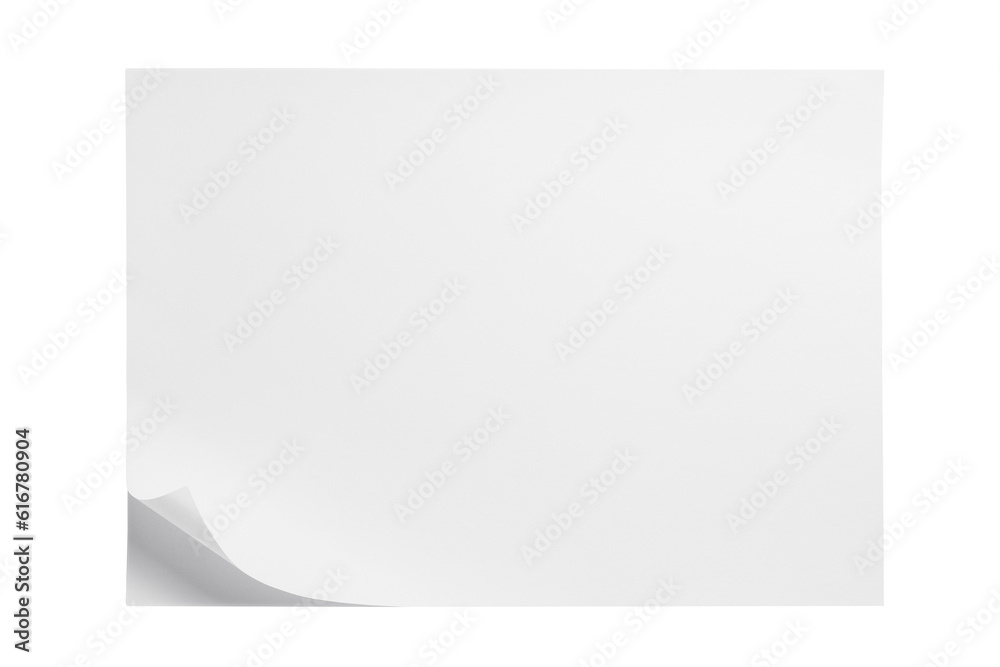 Stack of blank paper sheets, cut out - obrazy, fototapety, plakaty 