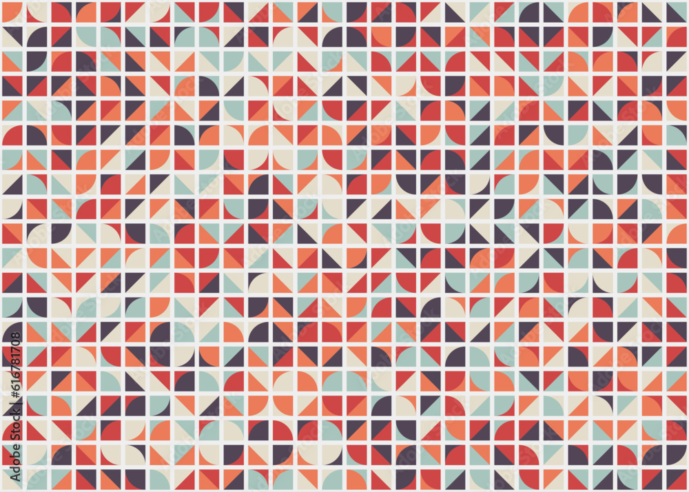 Fototapeta premium Abstract Geometric Pattern generative computational art illustration