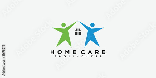home care logo design with creative concept
