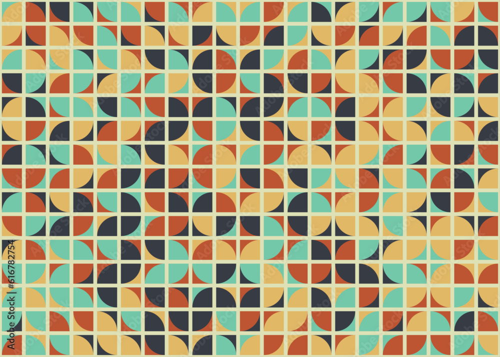 Fototapeta premium Abstract Geometric Pattern generative computational art illustration