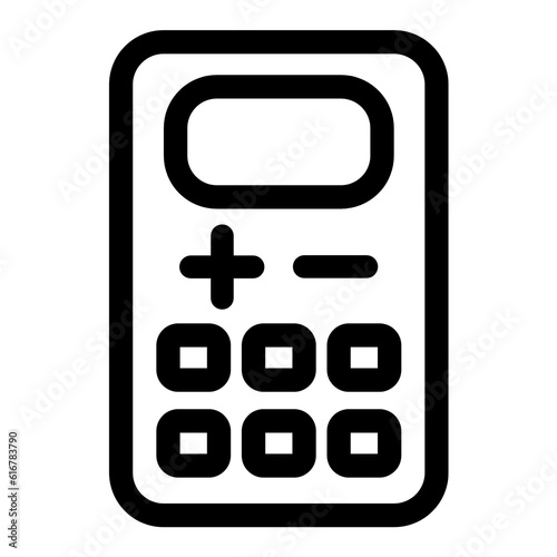 Calculator line icon in PNG format.