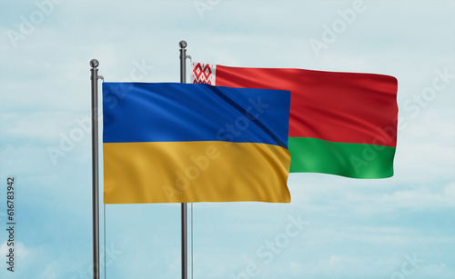Belarus and Ukraine flag