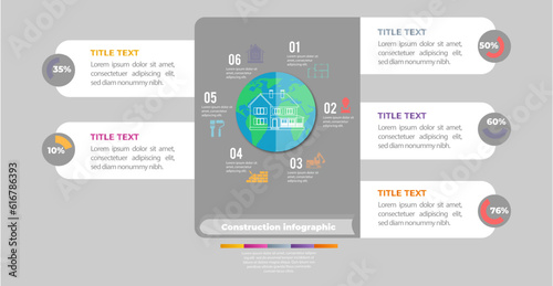 Free vector flat geometric real estate infographic