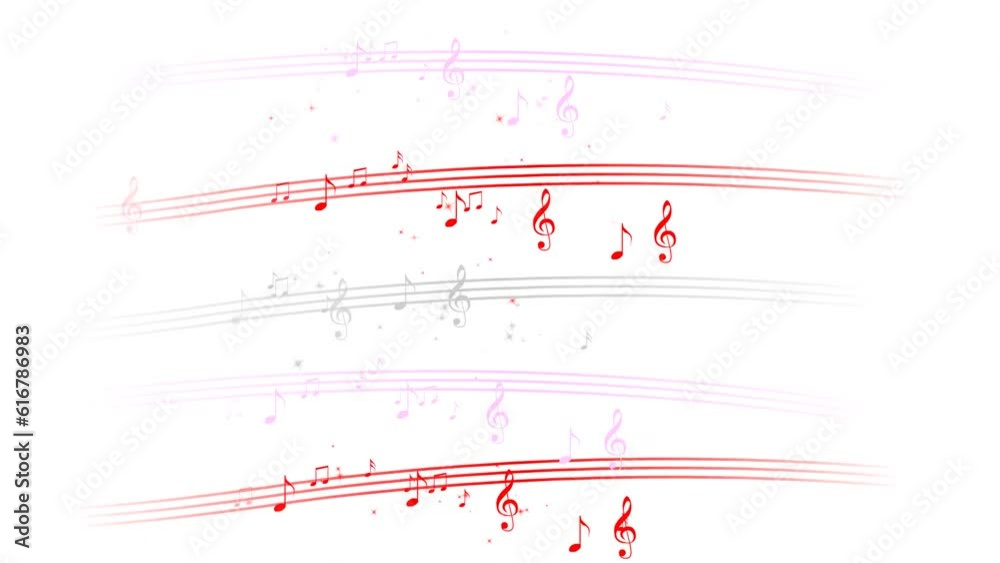 Abstract music symbols, curve lines animated 2d background, composition, music notes Abstract music symbols, curve lines animated 2d background, composition, music notes