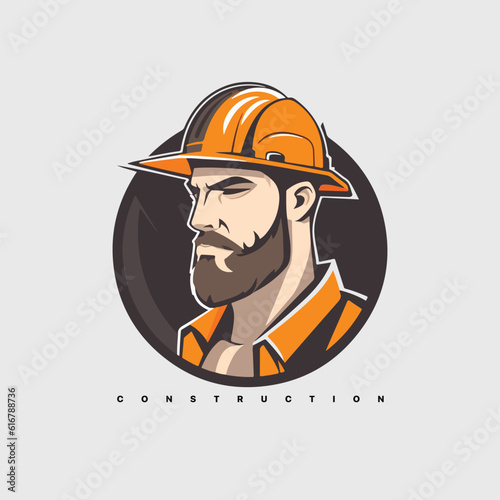 Modern abstract vector construction company logo template. Logotype for builder