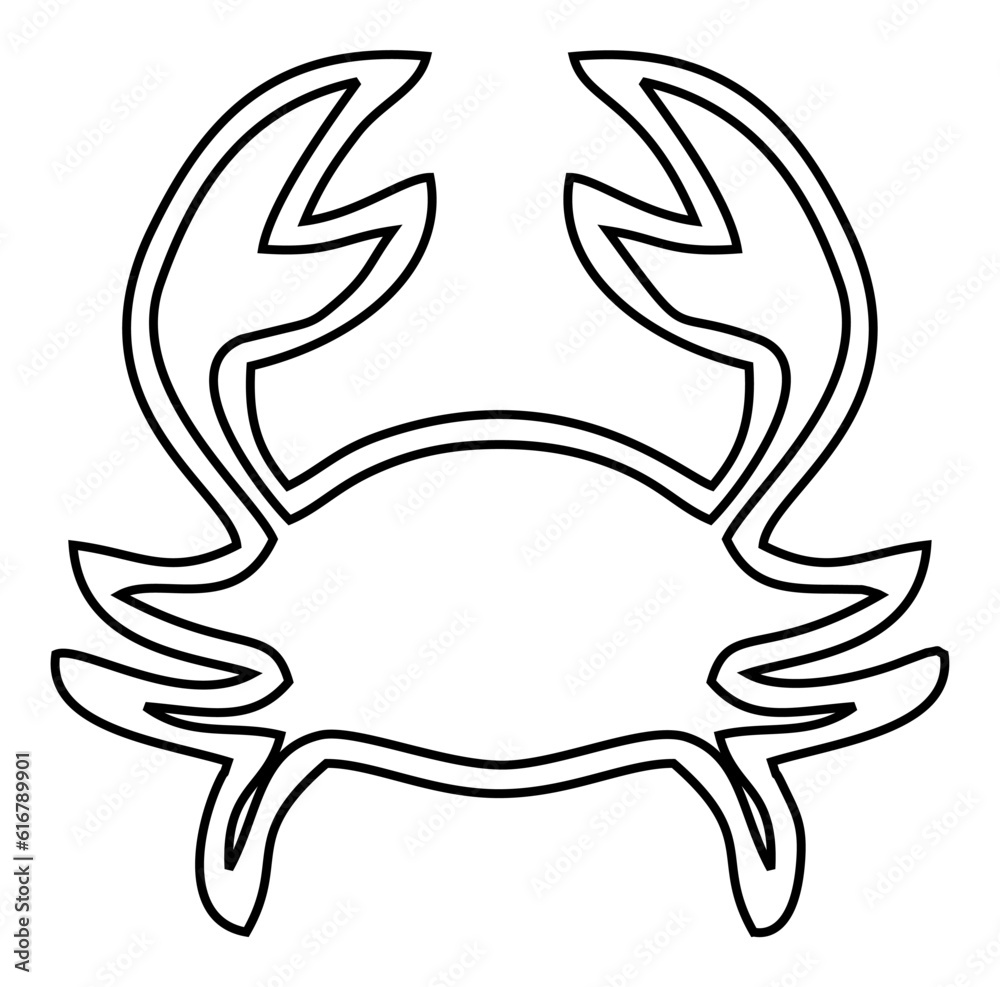 Crab icon illustration sign symbol. vector Crab icon illustration sign symbol. vector