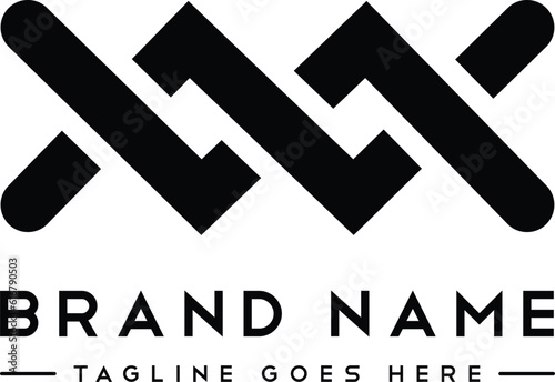 Elegant WM or MW Letters Logo Design Monogram