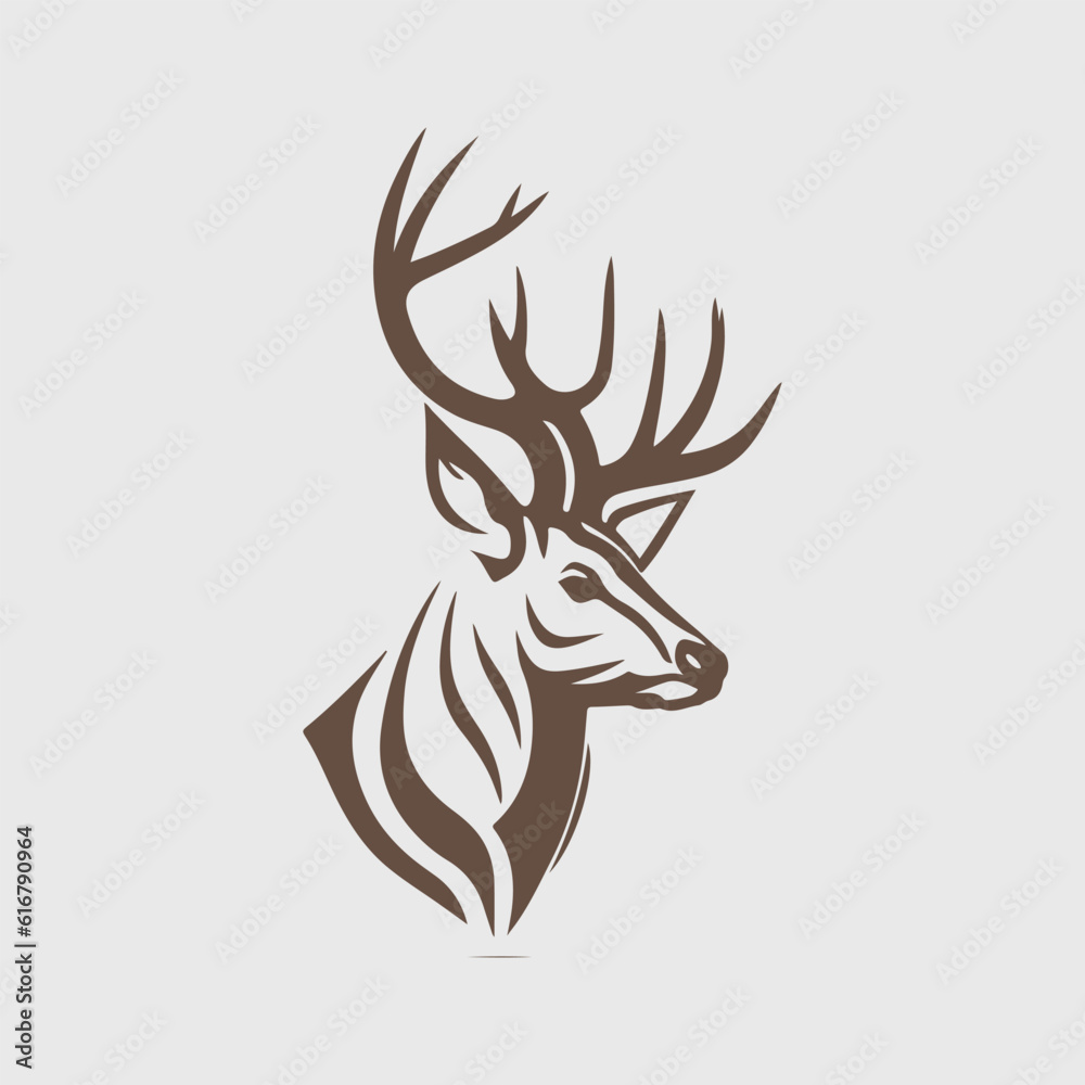 Modern abstract vector deer logo template Modern abstract vector deer logo template
