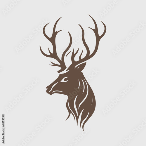 Modern abstract vector deer logo template