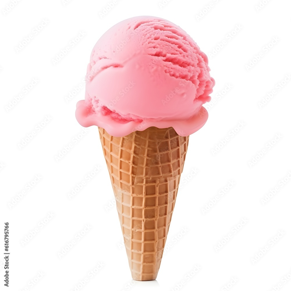 waffle cone with ice cream, ai generated waffle cone with ice cream, ai generated