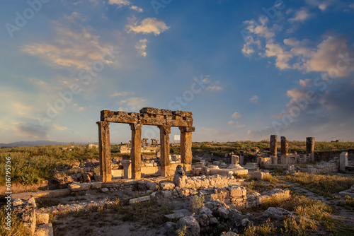 Turkey - Uşak - Ulubey Blaundos Antique City drone photos. photo